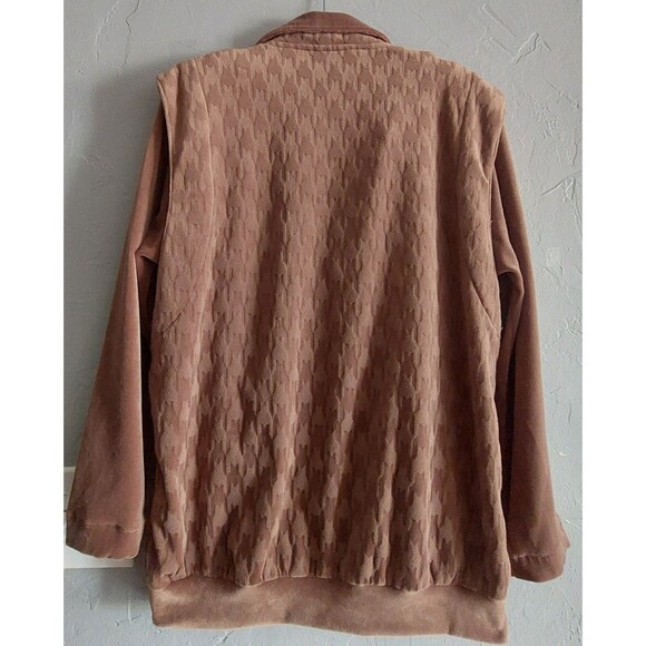 Vintage Sweater Jacket Women Size S, ADILFO SPORT ,velvet, 19 Inch Of Armp To... - Picture 6 of 11